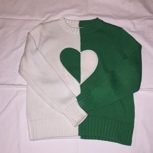Tory Burch Sweaters - Colorblock Cable Knit Heart Sweater Tory Burch Sweaters - Colorblock Cable Knit Heart Sweater